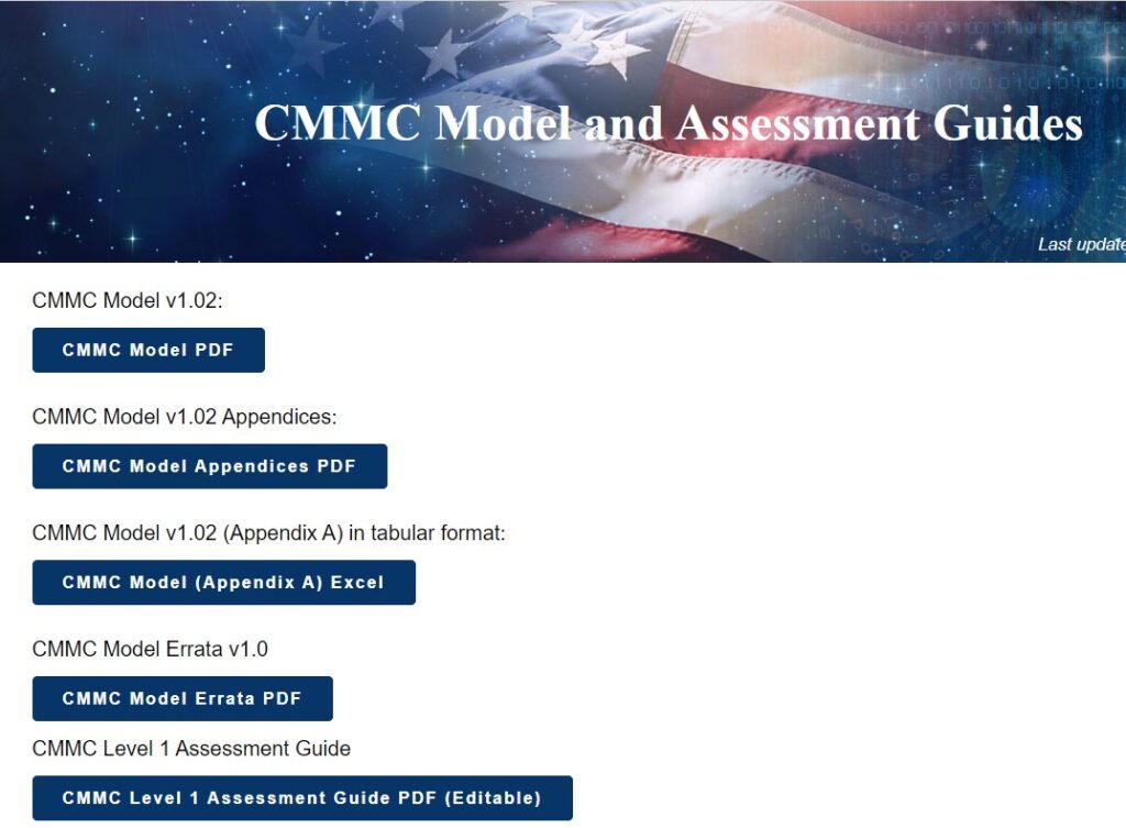 DoD CMMC Model and Assessment Guides